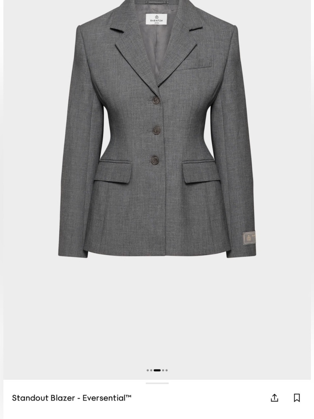 Aritzia Babaton Standout Blazer - in Gray